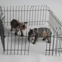 &Eacute;l&eacute;phants Zoo Elastolin Hausser composition Jouet