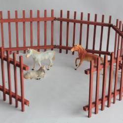 Chevaux Zoo Elastolin Hausser composition Jouet