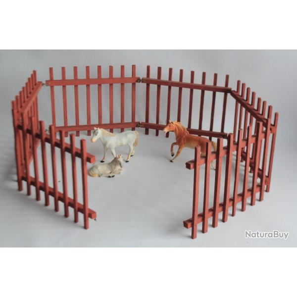 Chevaux Zoo Elastolin Hausser composition Jouet