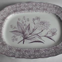 MINTON Plat de service fa&iuml;ence Trellis & Plants