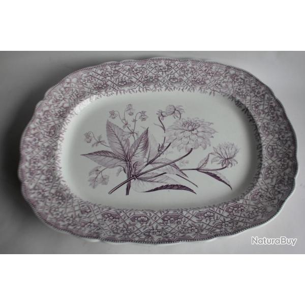 MINTON Plat de service fa�ence Trellis & Plants