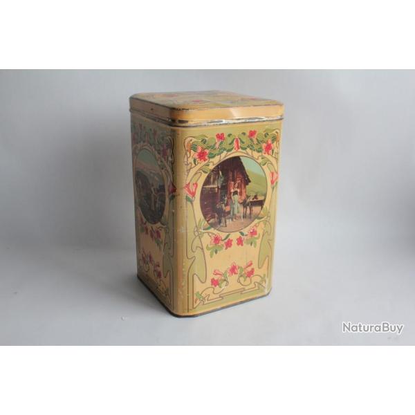 Bo�te t�le lithographi�e Biscuits Navonne & Co Gen�ve