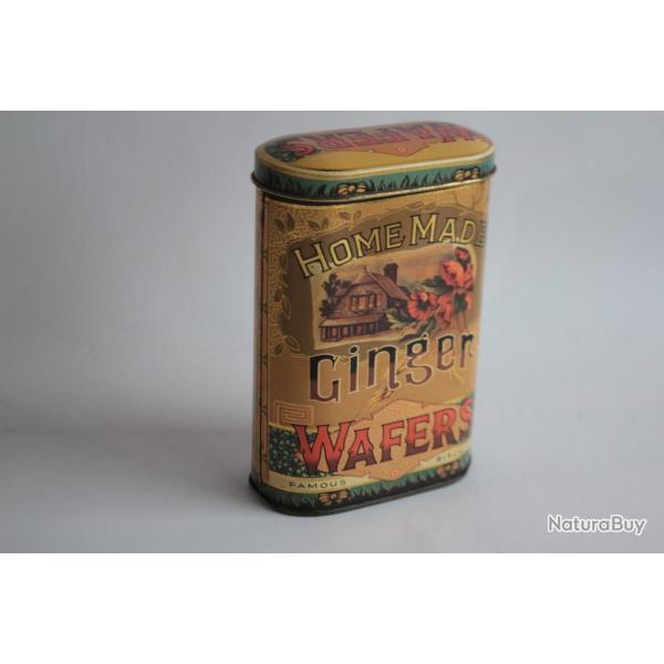 Bo�te biscuits t�le lithographi�e Home Mad Ginger Wafers