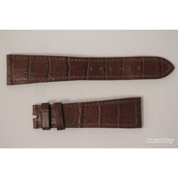 PATEK PHILIPPE Bracelet montre cuir brun 21 mm