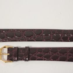 RAYMOND WEIL Bracelet pour montre croco bordeaux 16 mm