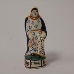 Petit sujet fa&iuml;ence Sainte Anne HB Quimper