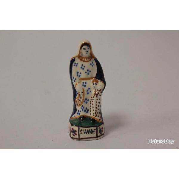 Petit sujet fa�ence Sainte Anne HB Quimper