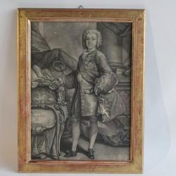 Ancienne gravure Louis dauphin de France Louis XV