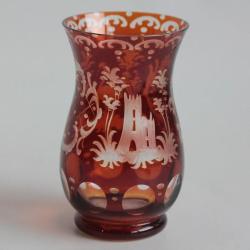 Petit vase cristal Bohème overlay
