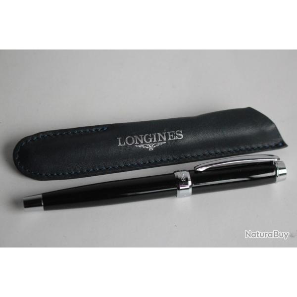 LONGINES Stylo bille roller noir + �tui