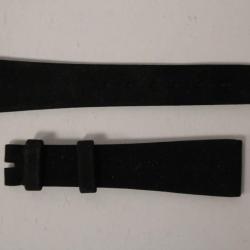 Bracelet montre Universal Genève velours noir 17 mm vintage