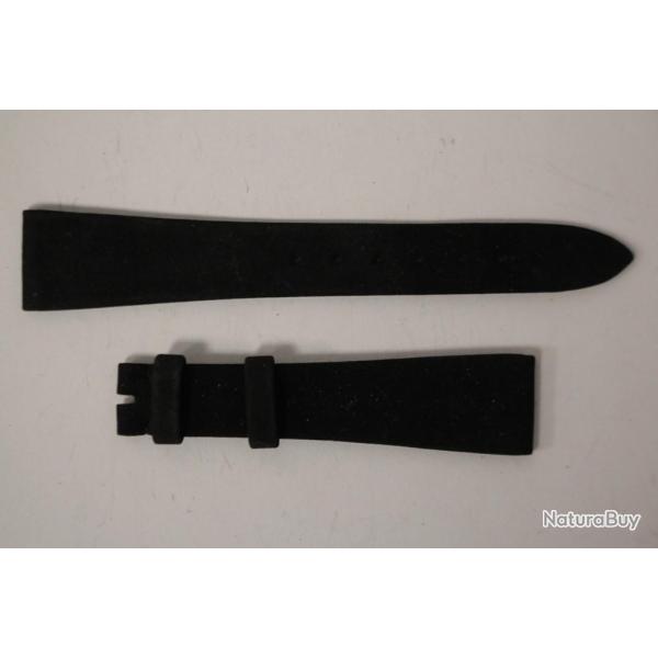 Bracelet montre Universal Gen�ve velours noir 17 mm vintage