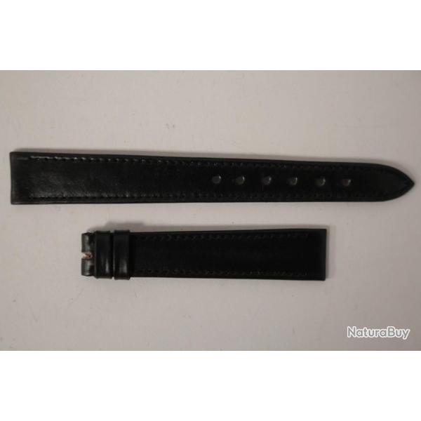 Bracelet montre Universal Gen�ve cuir noir 15 mm