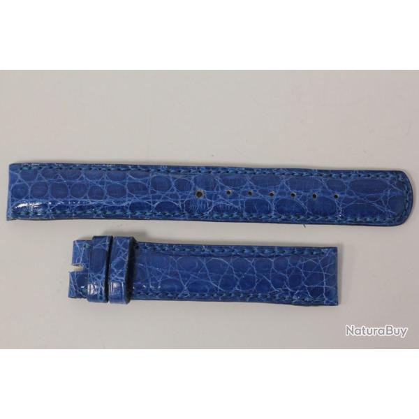 BULGARI Bracelet pour montre croco bleu 17 mm
