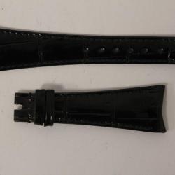 Bracelet montre Universal Genève croco noir 20 mm vintage