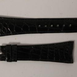 Bracelet montre Universal Genève croco noir 23 mm vintage