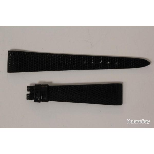 Bracelet montre Universal Gen�ve l�zard noir 16 mm vintage