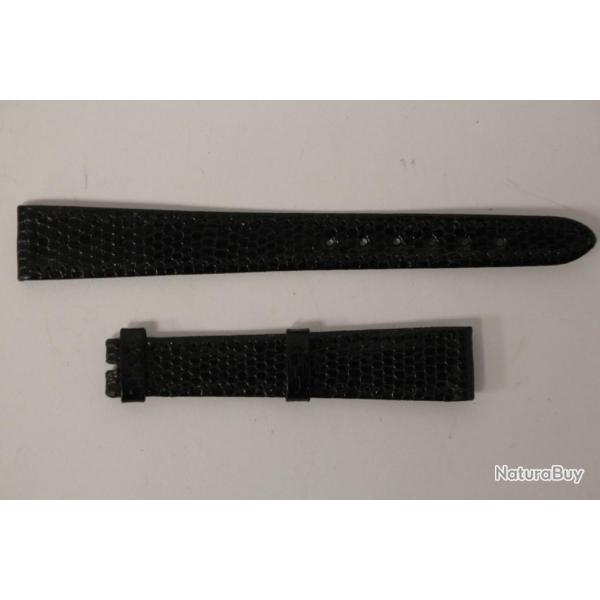 Bracelet montre Universal Gen�ve l�zard noir 13 mm vintage