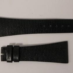Bracelet montre Universal Genève lézard noir 25 mm vintage