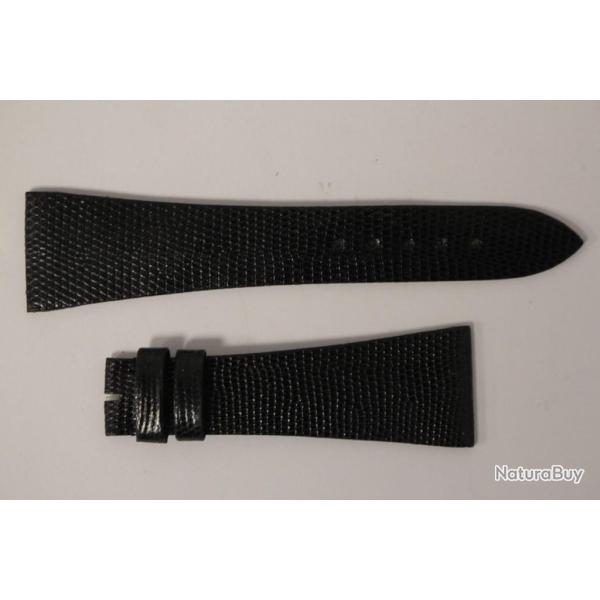 Bracelet montre Universal Gen�ve l�zard noir 25 mm vintage