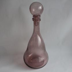 Grande Bouteille BIOT verre soufflé et bullé