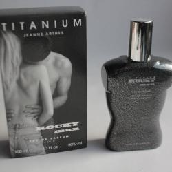 Eau de parfum Titanium Jeanne Arthes Rocky man 100 ml vintage