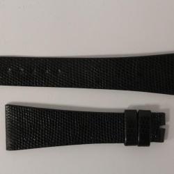Bracelet montre Universal Genève lézard noir 22 mm vintage