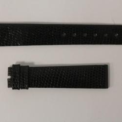Bracelet montre Universal Genève lézard noir 16 mm vintage