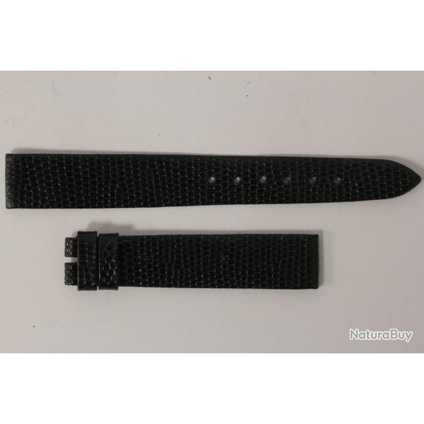 Bracelet montre Universal Gen�ve l�zard noir 14 mm vintage