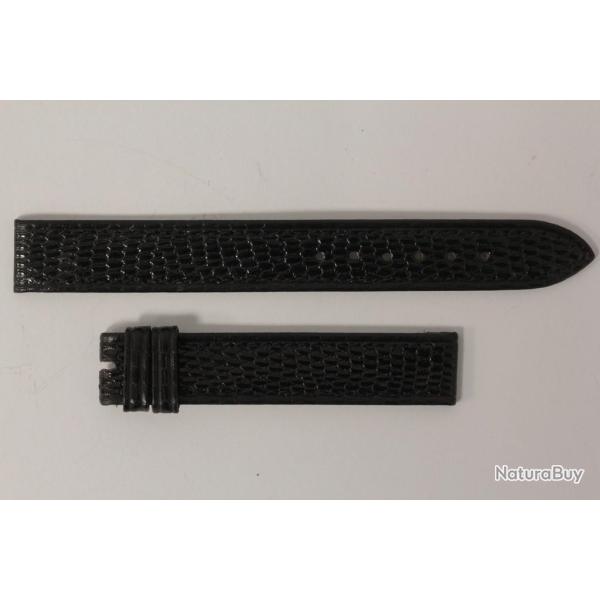 Bracelet montre Universal Gen�ve l�zard noir 14 mm vintage