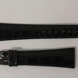 Bracelet montre Universal Genève croco gris 21 mm vintage