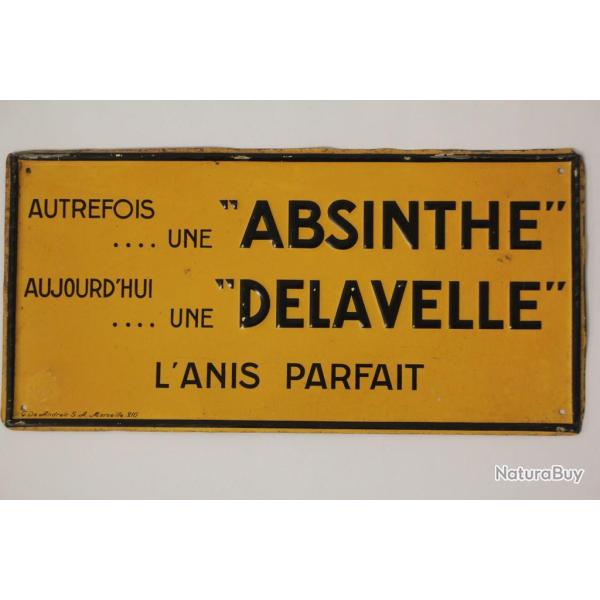 Plaque publicitaire Absinthe Delavelle L'anis parfait