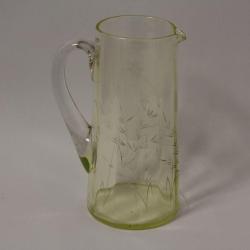 Pichet verre gravé ouraline