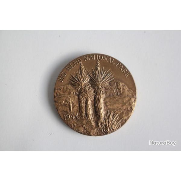 Jeton souvenir am�ricain centenaire des parc nationaux Big Bend 1972