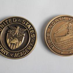 2 Jetons souvenir militaire am&eacute;ricain ann&eacute;es 70 USA