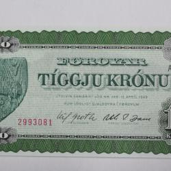Billet 10 Kronur Île Féroé 1978 neuf