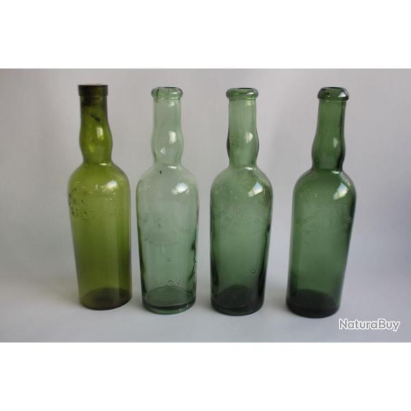 Lot 4 ancienne bouteilles Arquebuse Benedicta st Genis Laval