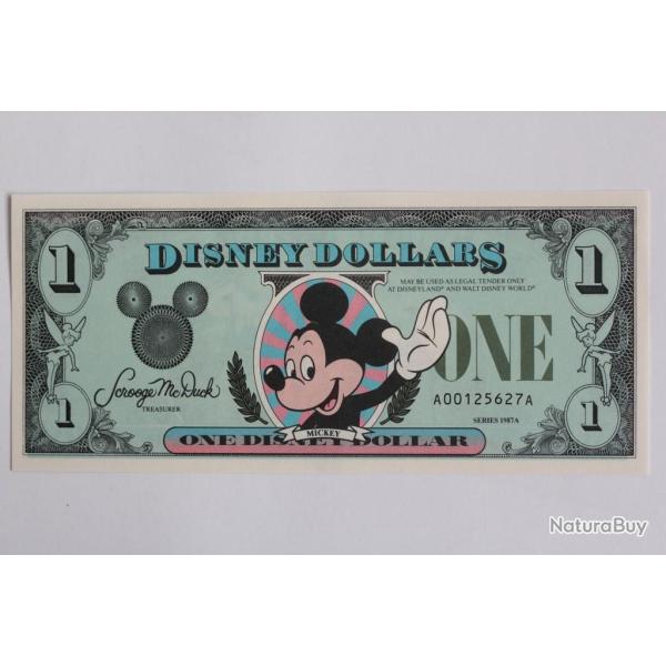 Billet 1 Disney Dollars Mickey Mouse neuf