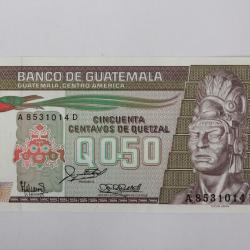 Billet 0,50 Quetzal Guatemala 1988 neuf