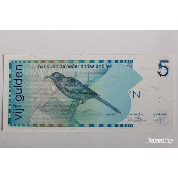 Billet 5 Gulden Antilles N�erlandaises 1986 neuf