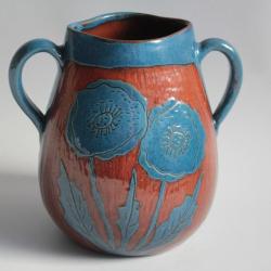 Vase céramique bleu Savoie Poterie