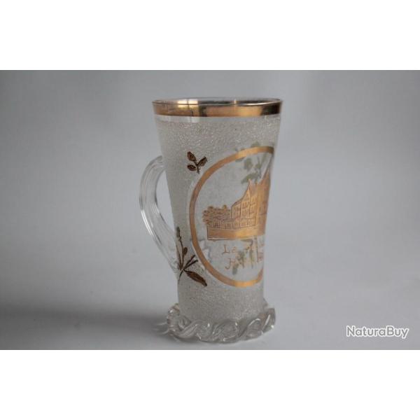 Ancien verre �maill� Souvenir La Schlucht Hotel Boos Vosges