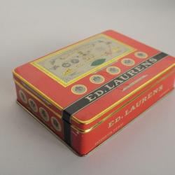 Boite a cigarettes ED. LAURENS Orange Khédive Suisse tôle lithographiée tabac