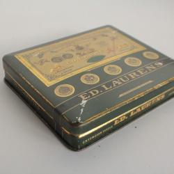 Boite a cigarettes ED. LAURENS Rouge Khédive Suisse tôle lithographiée tabac