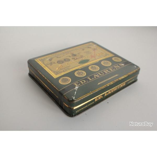 Boite a cigarettes ED. LAURENS Rouge Kh�dive Suisse t�le lithographi�e tabac