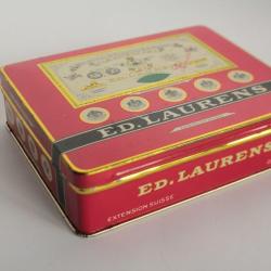 Boite a cigarettes ED. LAURENS Rouge Khédive Suisse tôle lithographiée tabac