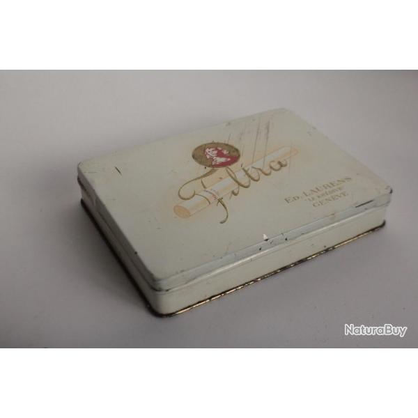 Boite a cigarettes t�le lithographi�e ED. LAURENS Kh�dive Filtra tabac