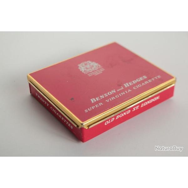 Boite a cigarettes t�le lithographi�e Benson and Hedges Virginia