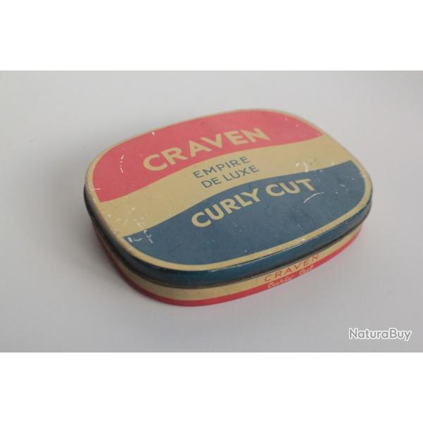 Boite � cigarettes t�le lithographi�e Craven Curly cut empire de luxe