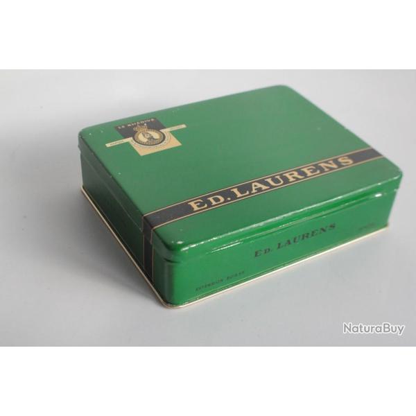 Boite a cigarettes ED. LAURENS Vert Kh�dive Suisse t�le lithographi�e tabac